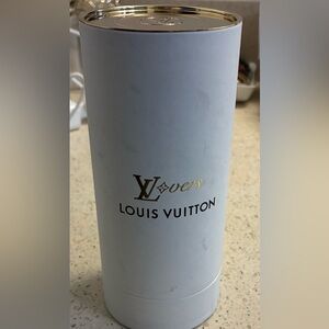 Louis Vuitton White Tumbler with Gold Details